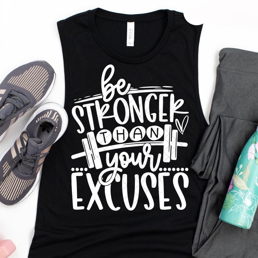 NWT! So Many Excuses Black Tank Top (L)